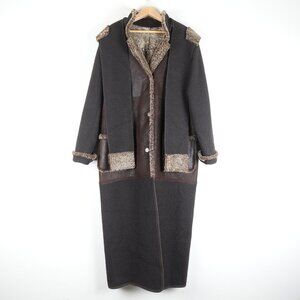 Vintage Epsilon Sheepskin Wool Parka Jacket Women's Large Zip Off Hood & Sleeves